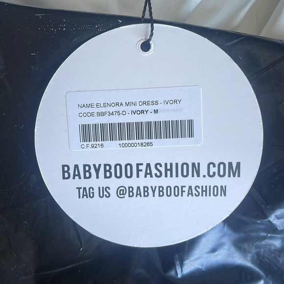 White Babyboo Mimi dress with bow. - Picture 5 of 5